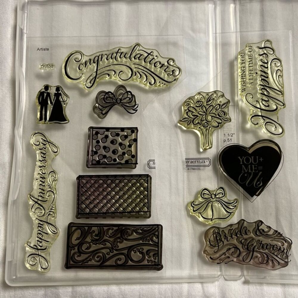 Close To My Heart D1539 The Happy Couple Occasions Acrylix Stamp Set CTMH 2018